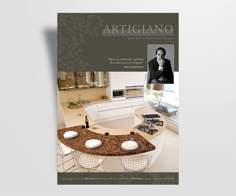 Anúncio de revista | Artigiano | Design Gráfico