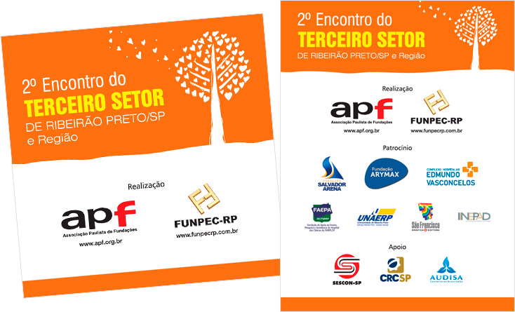 Banner e painel de palco para APF - Associação Paulista de Fundações | Design Gráfico