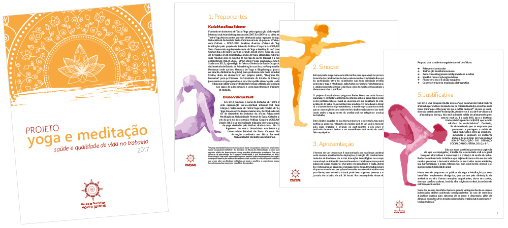 Diagramação: projeto yoga e meditação